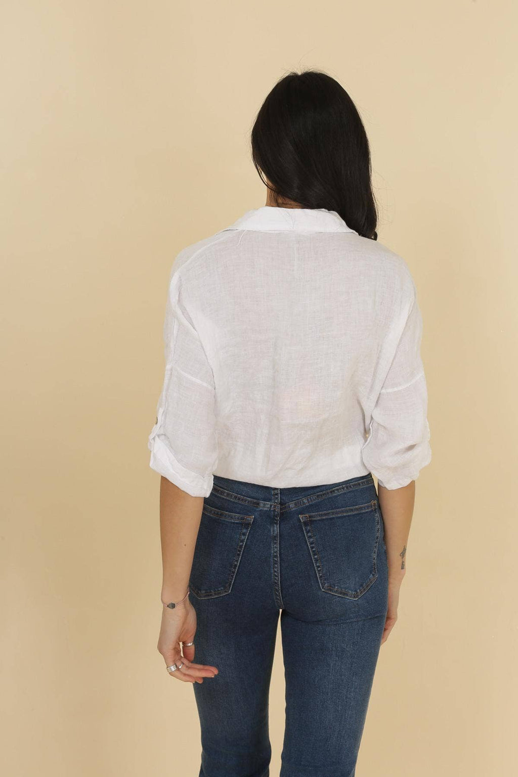 la maison des fibres naturelles - 620090u 100% linen shirt made in Italy