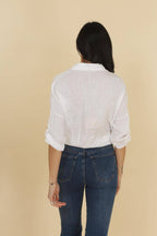 la maison des fibres naturelles - 620090u 100% linen shirt made in Italy