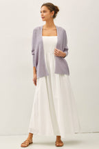 Be Cool - COTTON PINTUCK BODICE W TIE STRAP MAXI DRESS