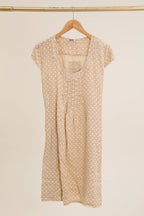 la maison des fibres naturelles - Polka dot patterned linen dress 9109 100% linen