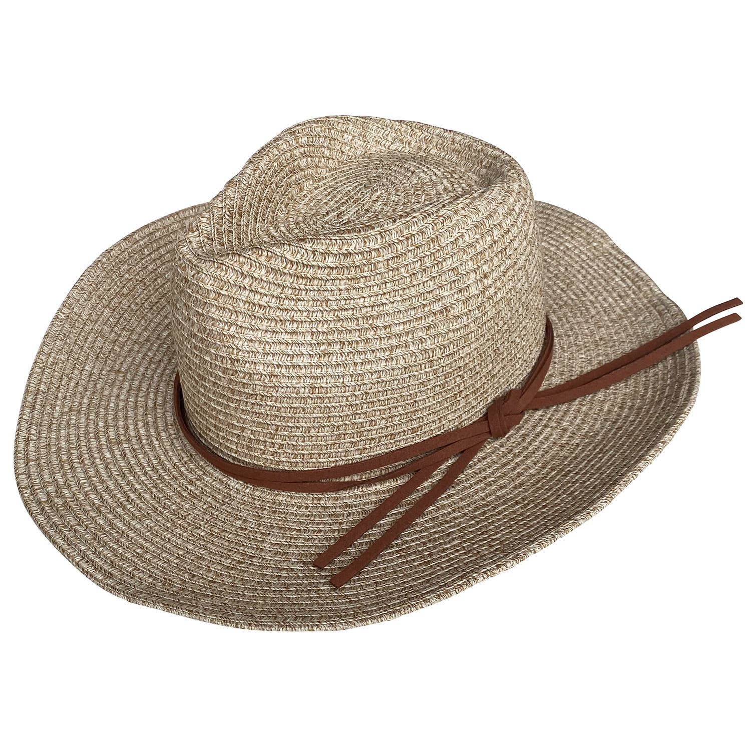 Chloe & Lex - Camel Cotton Polyester Weave Frankie Summer Hat