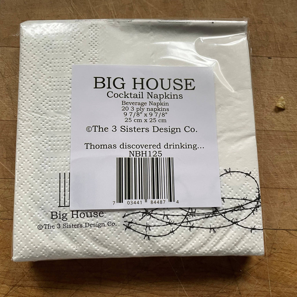 The 3 Sisters Design Co. - Big House Cocktail Napkins, Thomas discovered that drinking