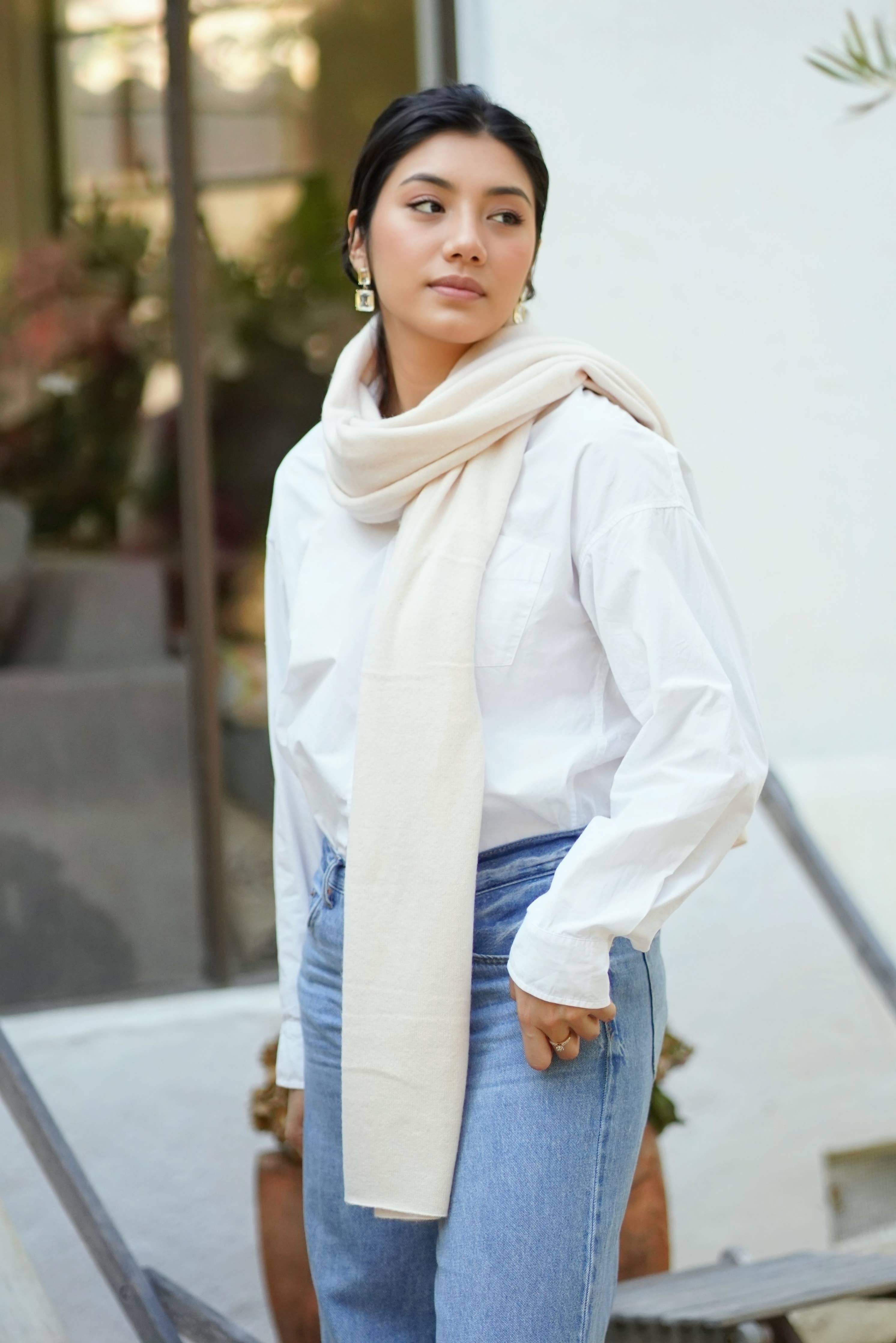 Dolma - Cashmere Scarf/Wrap Ivory