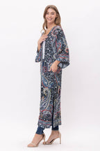 Raj Trading & Imports (USA) Inc. - Sierra Midnight Blue Thick Stitch Duster