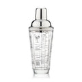 TRUE - 7-Cocktail Recipe Stainless Steel & Glass Shaker - 13.5 oz