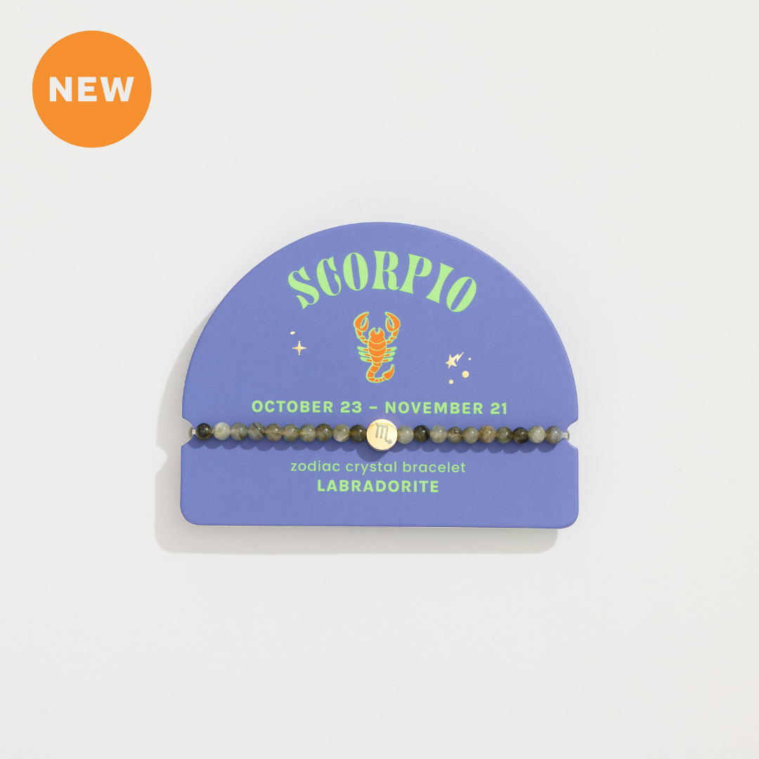GeoCentral - Scorpio Mini Zodiac Bracelet – 4mm Crystal Beads