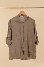 la maison des fibres naturelles - 620090u 100% linen shirt made in Italy