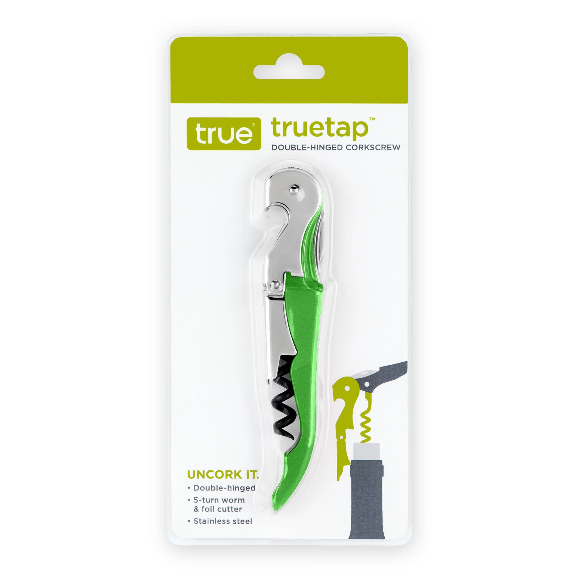 TRUE - Truetap Double-Hinged Corkscrew - ASST COLORS