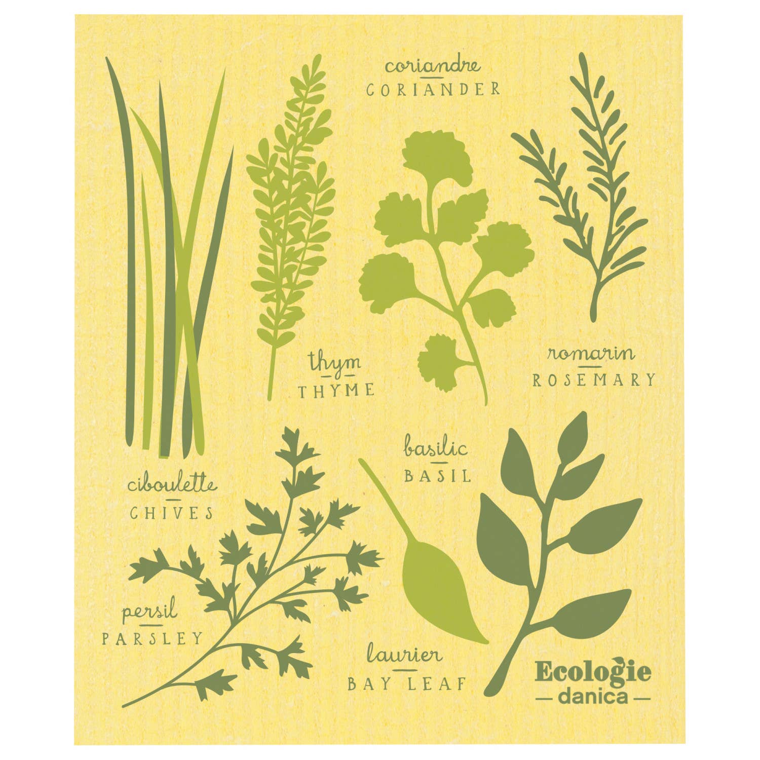 Ecologie - Les Fines Herbes Swedish Dishcloth