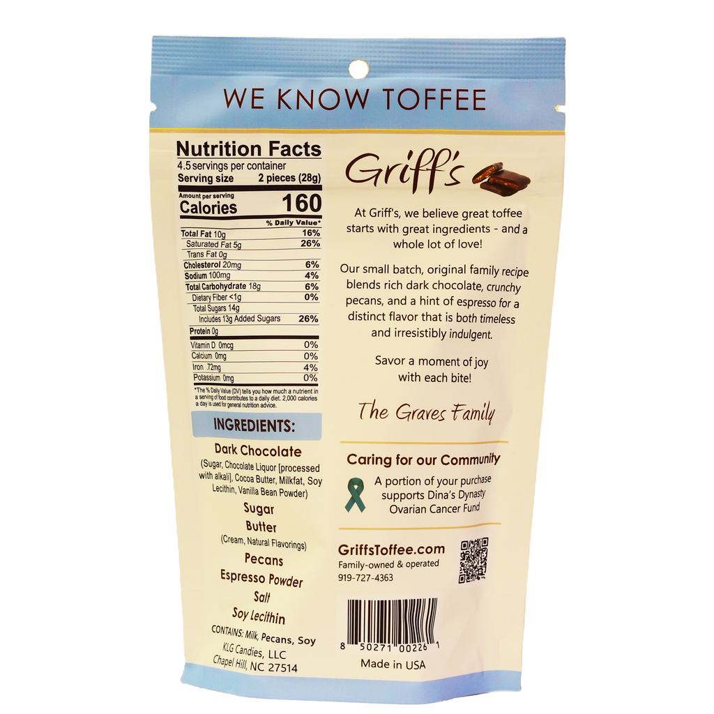 Griff's Toffee - Griff's Coffee Toffee - 4.5 oz bag