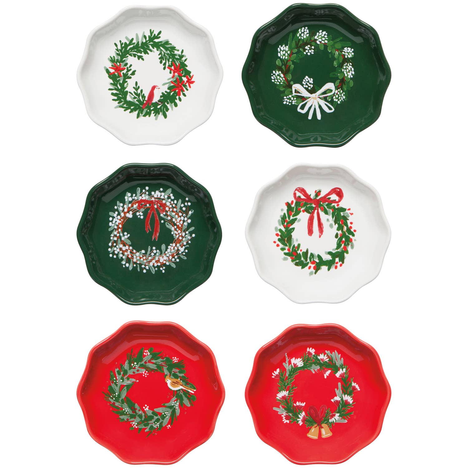 Now Designs by Danica - Wreaths Shaped Christmas Pinch Bowls