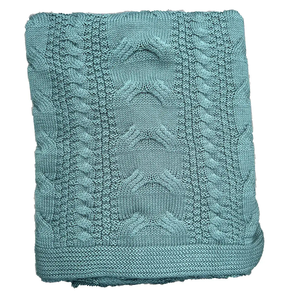 Chloe & Lex - Classic Cableknit Cotton Throw Blankets