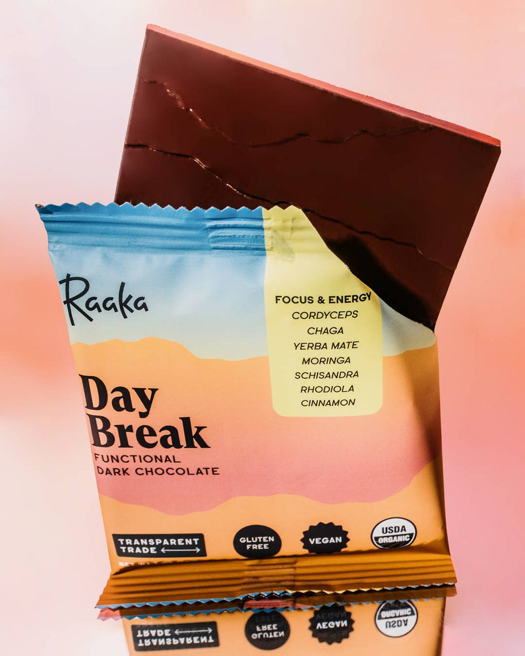Raaka Chocolate - Day Break Functional Dark Chocolate Bar