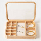 Collections by Fame Accessories - Wooden Jewelry Display Box Showcase