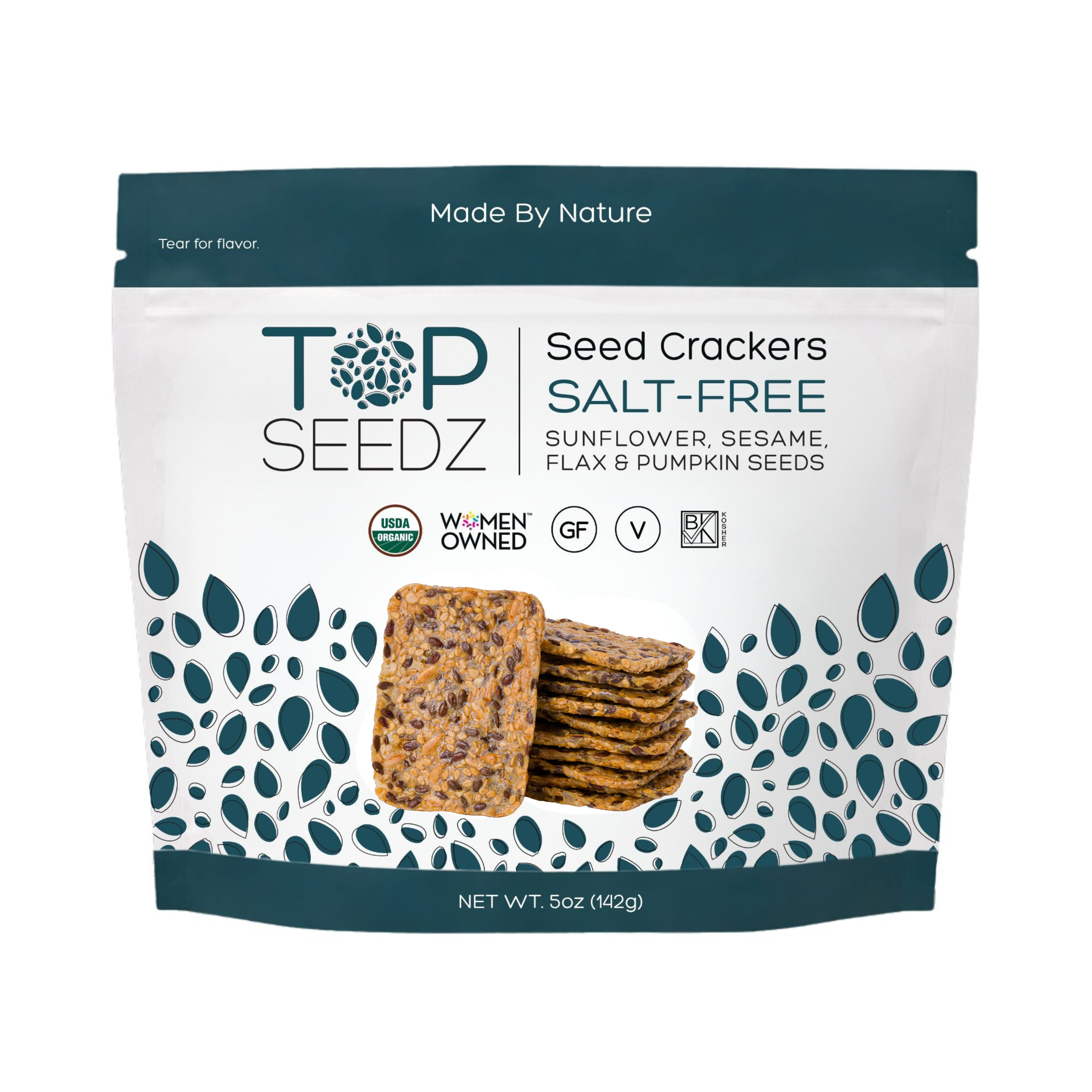 Top Seedz - NEW: Salt-Free Crackers- 5oz -