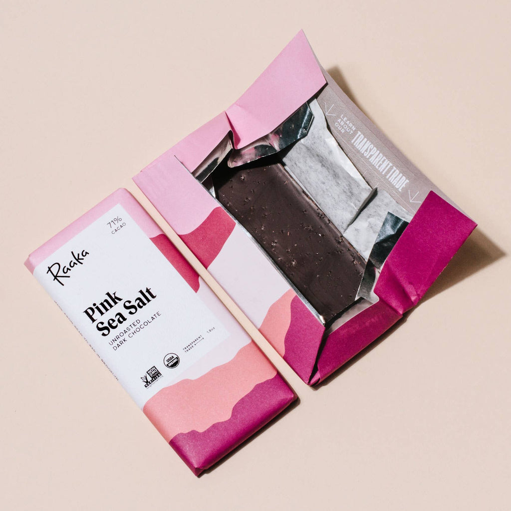 Raaka Chocolate - 71% Pink Sea Salt Chocolate Bar