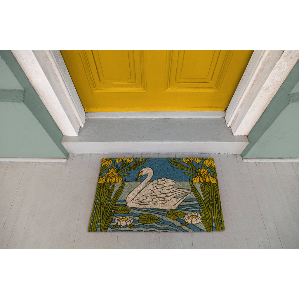 Entryways - Victoria and Albert Museum Swan and Iris Coir Doormat