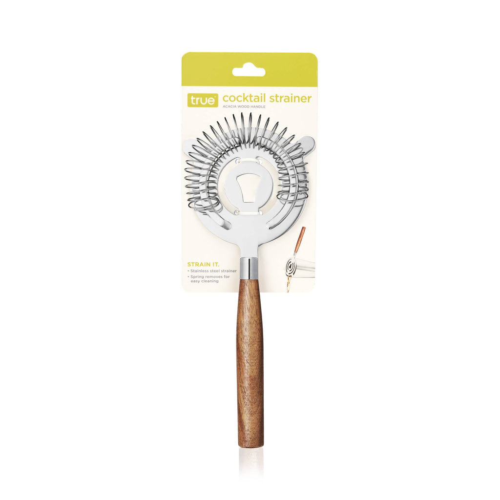 TRUE - Cocktail Strainer with Acacia Wood Handle
