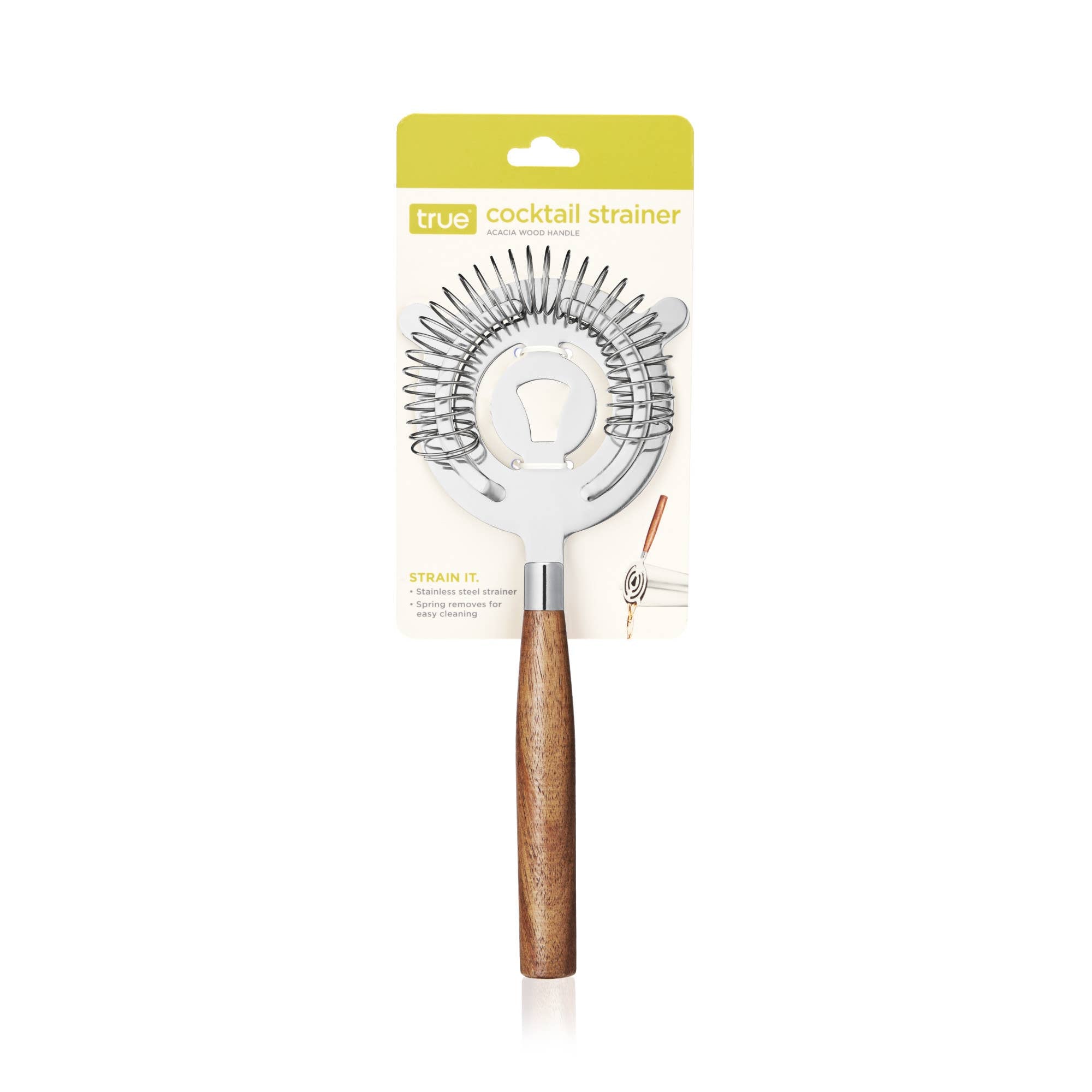 TRUE - Cocktail Strainer with Acacia Wood Handle