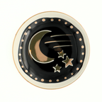 Properly Improper - Round Trinket Tray Gold Moon and Stars
