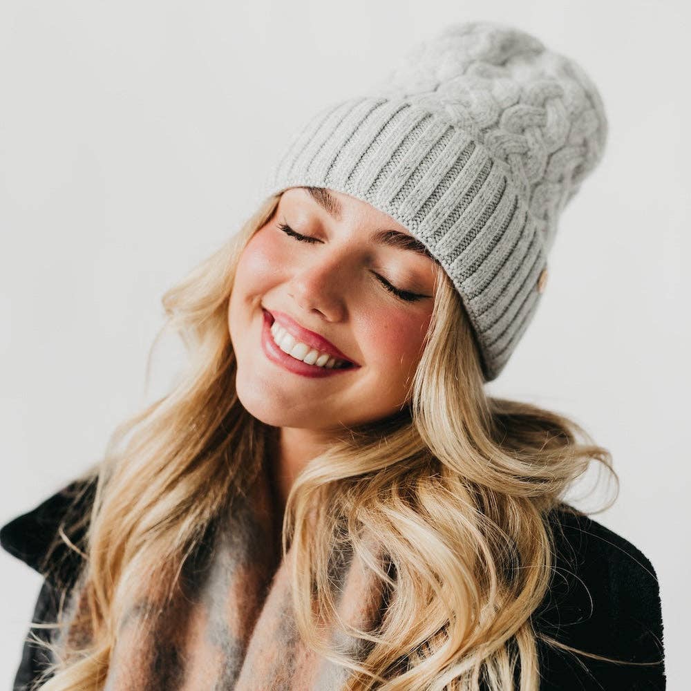 Pretty Simple - Satin Lined Cashmere Beanie Wholesale
