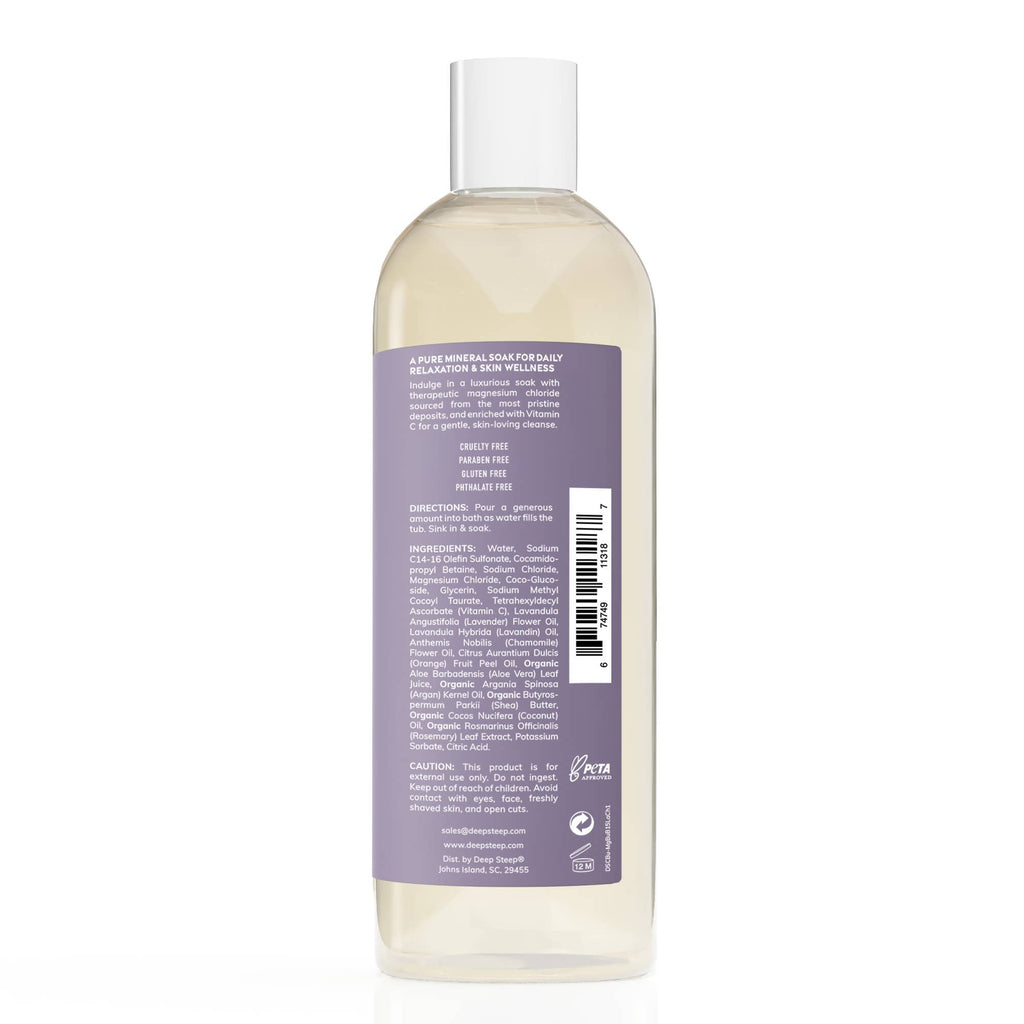 Deep Steep Clean Beauty - Lavender Chamomile Magnesium Bubble Bath with Vitamin C