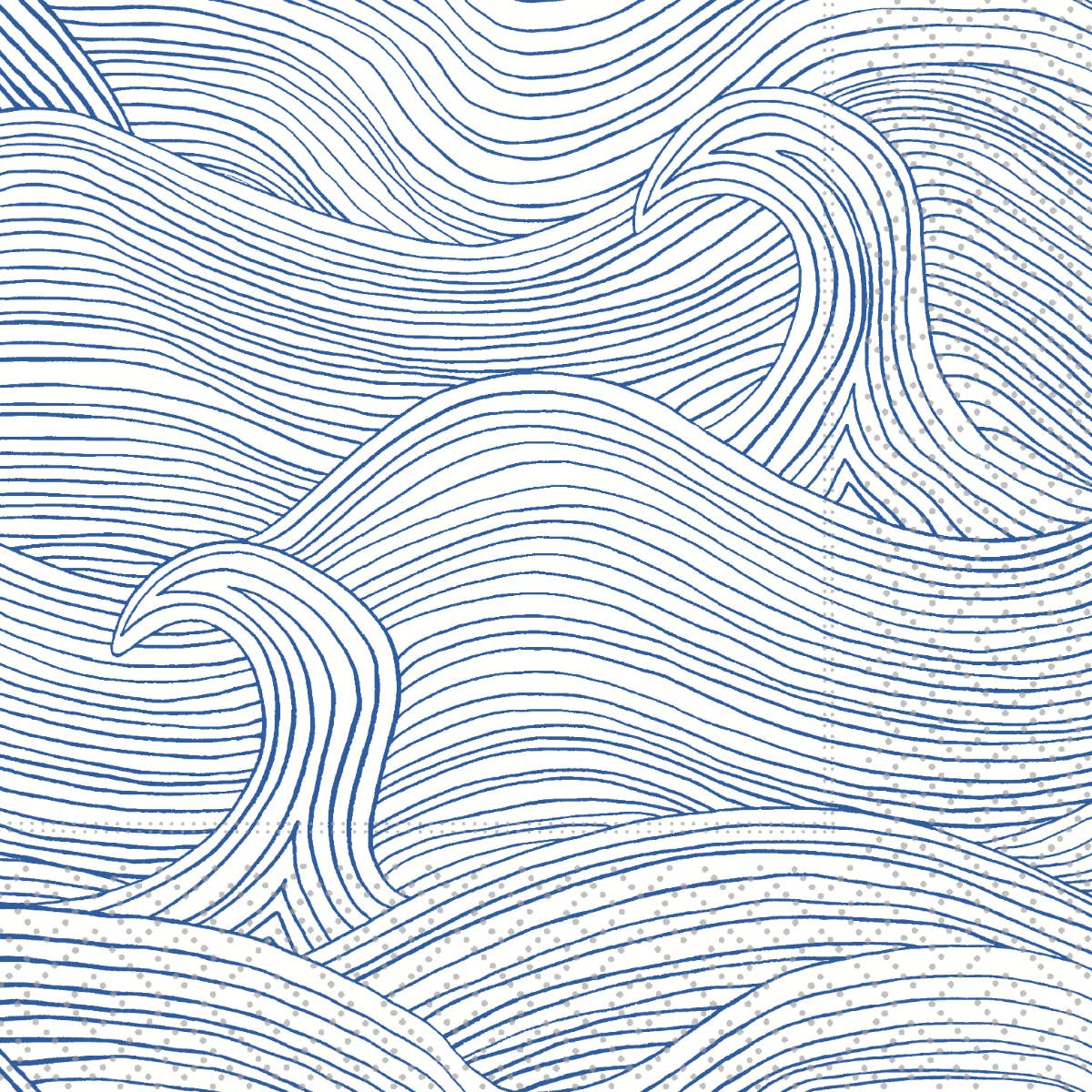 Boston International - Paper Cocktail Napkins Pack of 20 Wind Waves