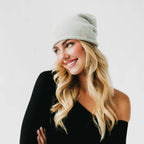 Pretty Simple - Cable Rolled Edge Cashmere Beanie