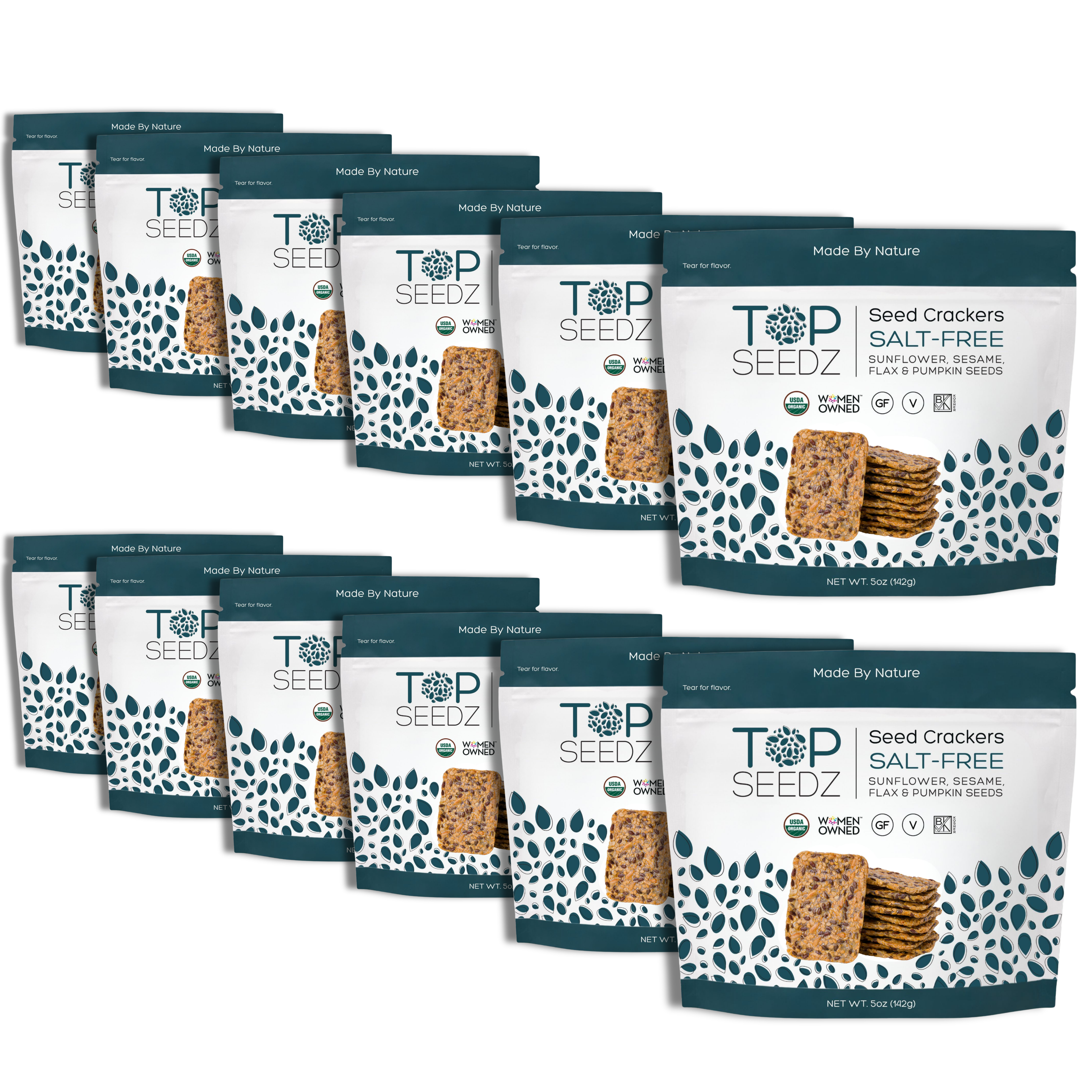 Top Seedz - NEW: Salt-Free Crackers- 5oz -