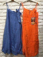 la maison des fibres naturelles - Linen strap dress 72313 100% linen lining 100% cotton