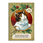 Bad Betty Greeting Co. - Cat Lover Christmas Card - Tinsel in the Litter Box Season