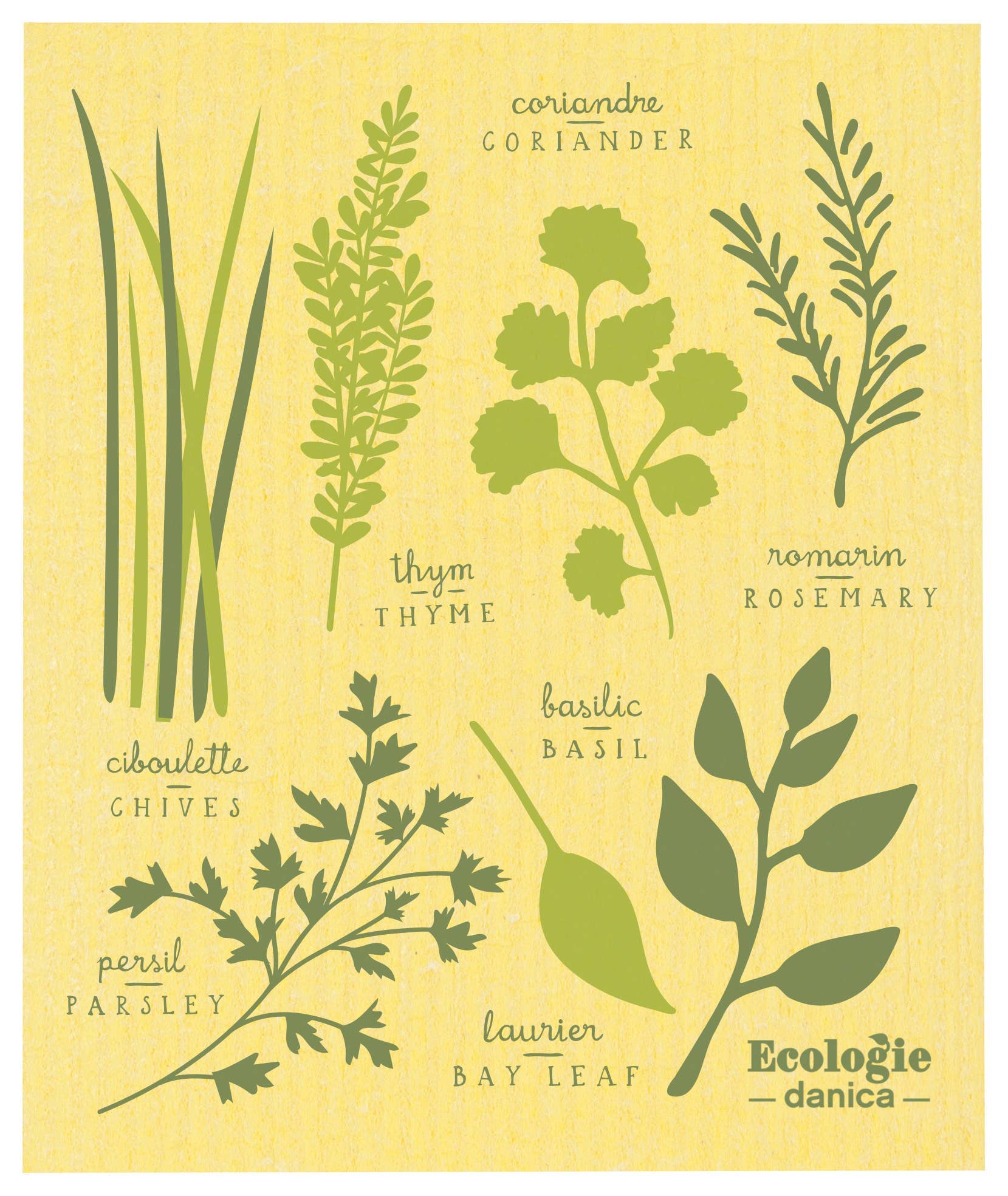 Ecologie - Les Fines Herbes Swedish Dishcloth