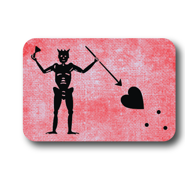 House of Swank Clothing - VINTAGE RED Blackbeard Flag Sticker