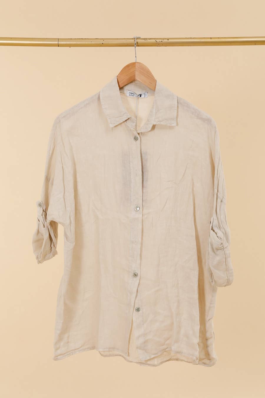 la maison des fibres naturelles - 620090u 100% linen shirt made in Italy