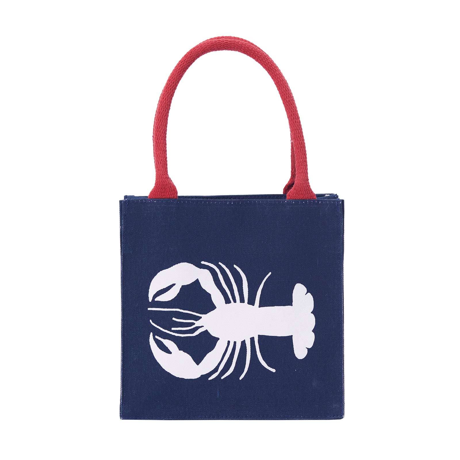 rockflowerpaper - LOBSTER NAVY Itsy Bitsy Reusable Gift Bag Tote