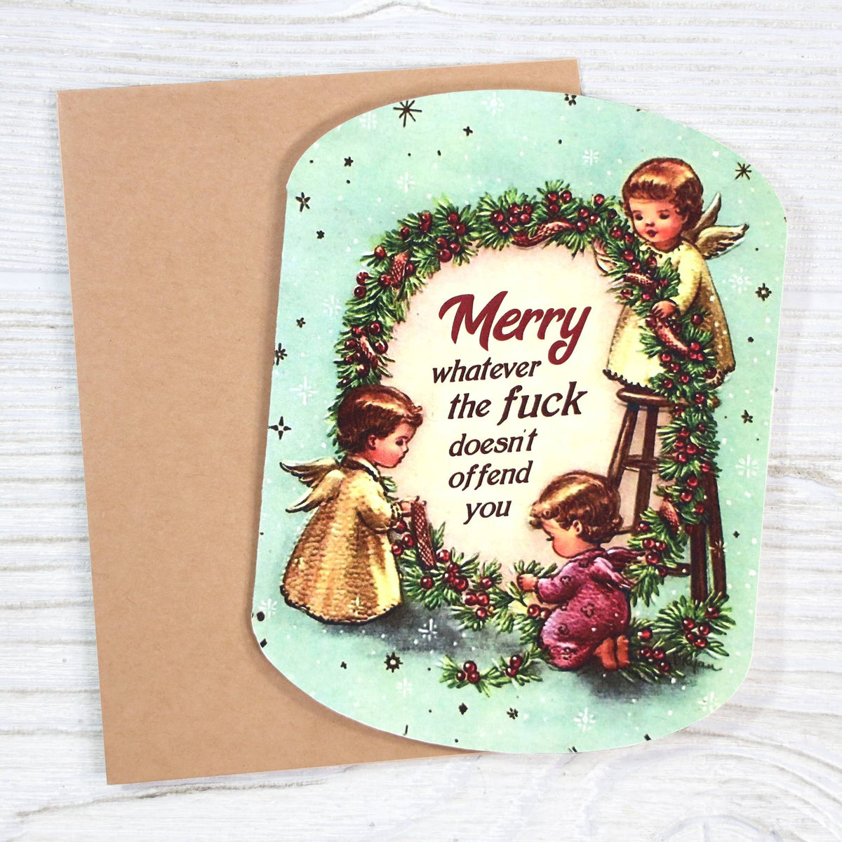 Bad Betty Greeting Co. - Merry Whatever Doesn't Offend You - Funny Holiday Card