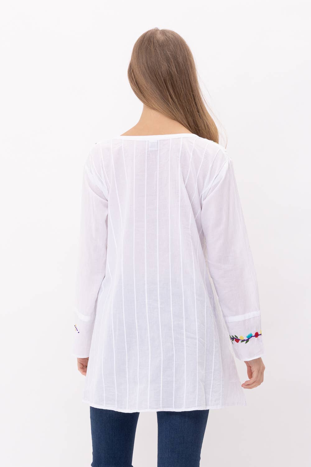 Raj Trading & Imports (USA) Inc. - Darleen Embroidered Top White Multi Embroidery