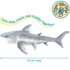 VIAHART Toy Co. - Sammy The Shark | 36 Inch Stuffed Animal Plush | By TigerHart Toys
