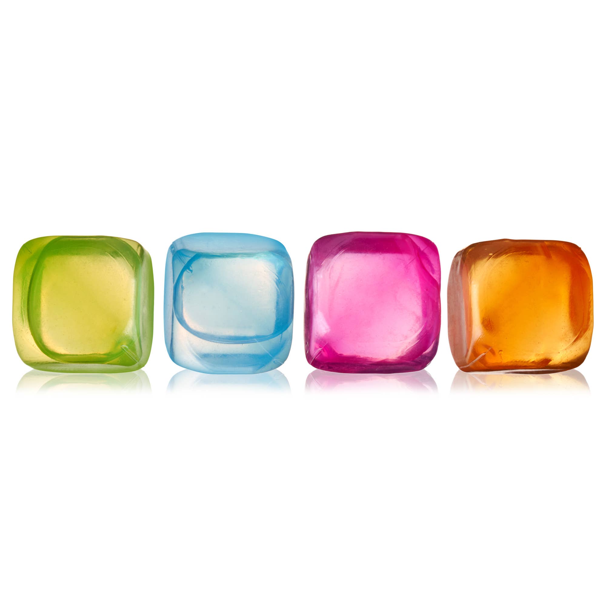 TRUE - Chill Reusable Plastic Ice Cubes - Asst Colors - Pack of 16