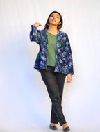 Dolma - Astrid Velvet Jacket-Navy