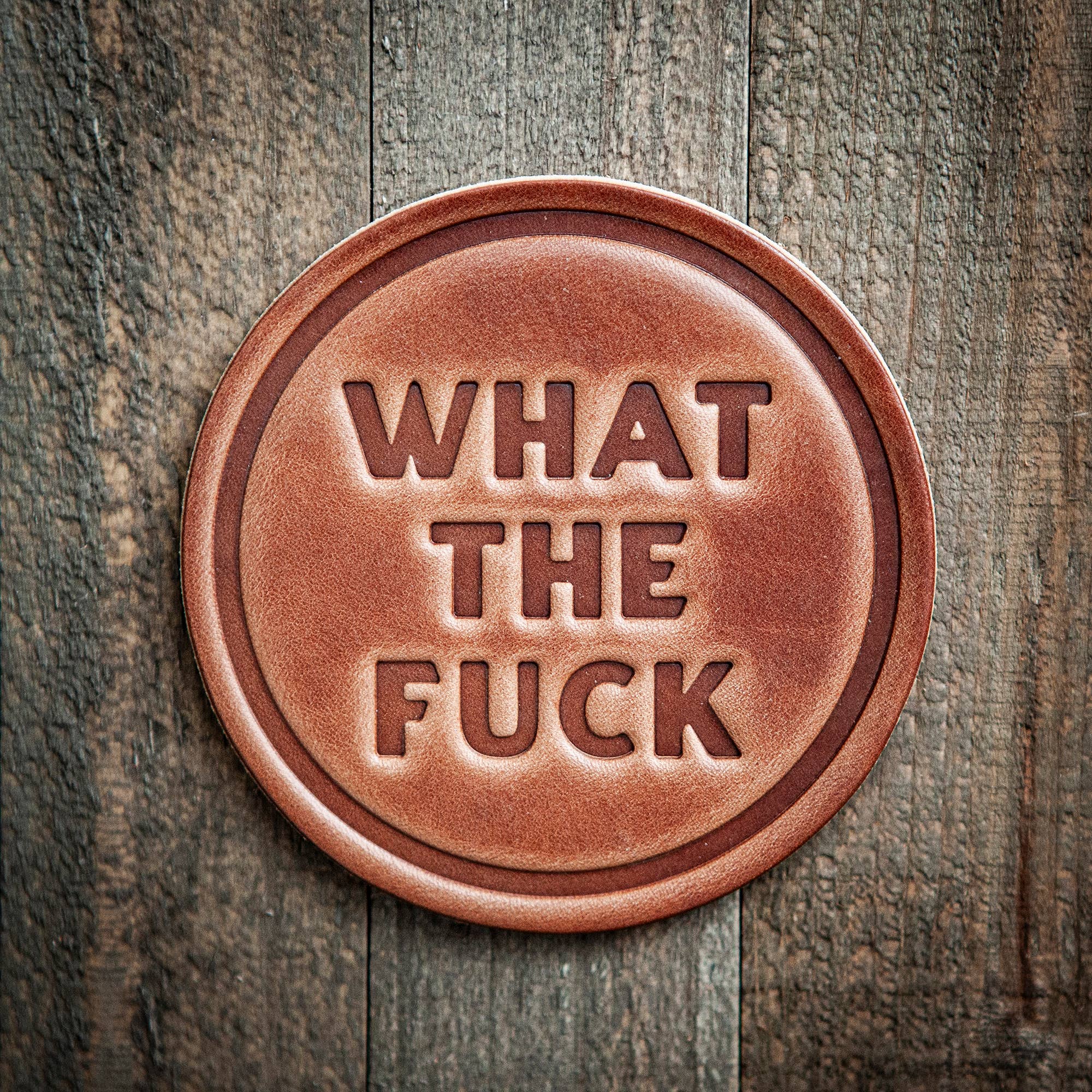 Sugarhouse Leather - What The Fuck Leather Coaster