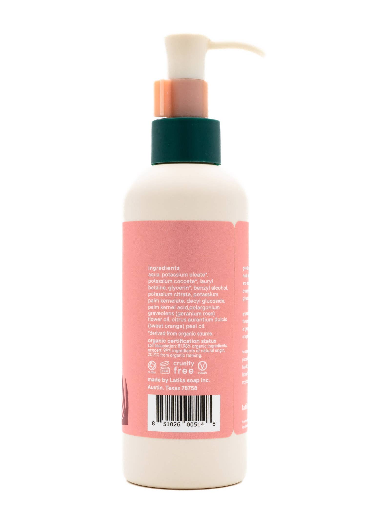 Latika Beauty - Organic Body Wash - WILDFLOWER- Geranium essential oil