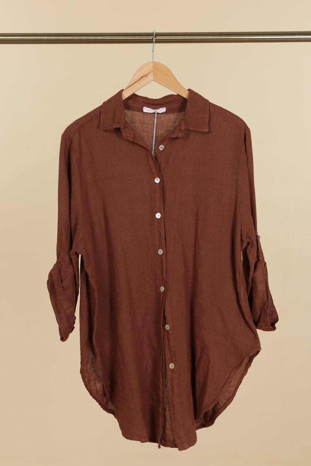 la maison des fibres naturelles - 100% linen shirt 620159