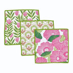 rockflowerpaper - PINK PAPAVER Dish Cloths, Set of 3
