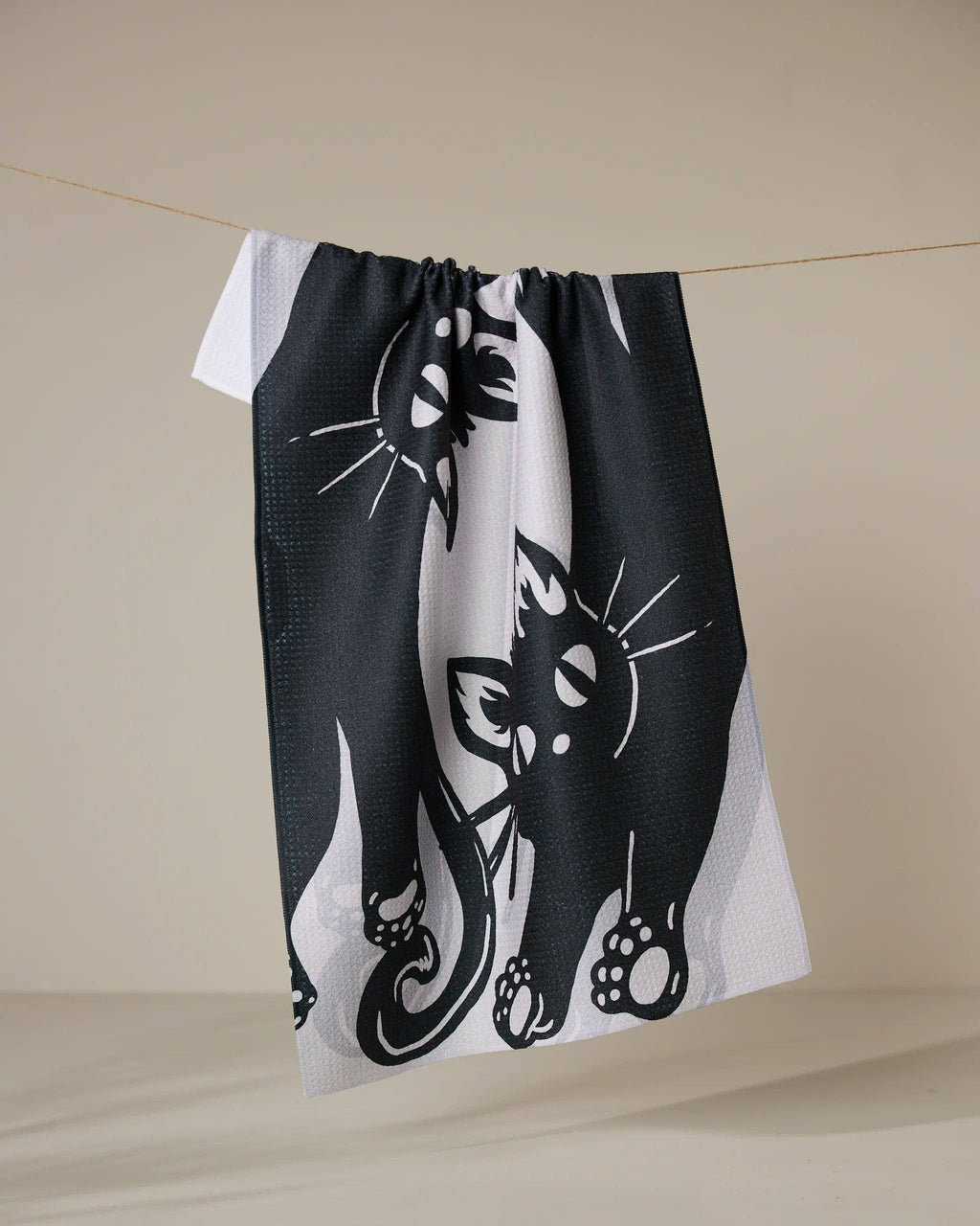 Geometry - Night Zoomies Tea Towel