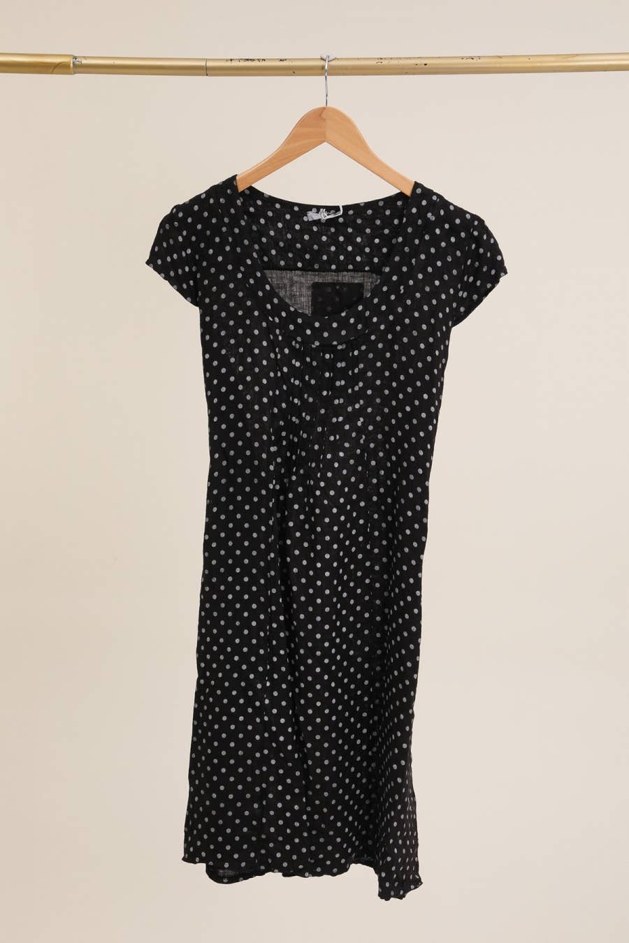 la maison des fibres naturelles - Polka dot patterned linen dress 9109 100% linen