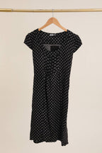 la maison des fibres naturelles - Polka dot patterned linen dress 9109 100% linen