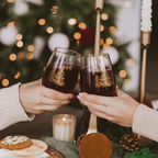 Sweet Water Decor - Stemless Winter Wine Glass Boxed Set