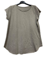 LINEN & COTTON HOUSE - COTTON T-SHIRT ROUND NECK, BASIC 8117