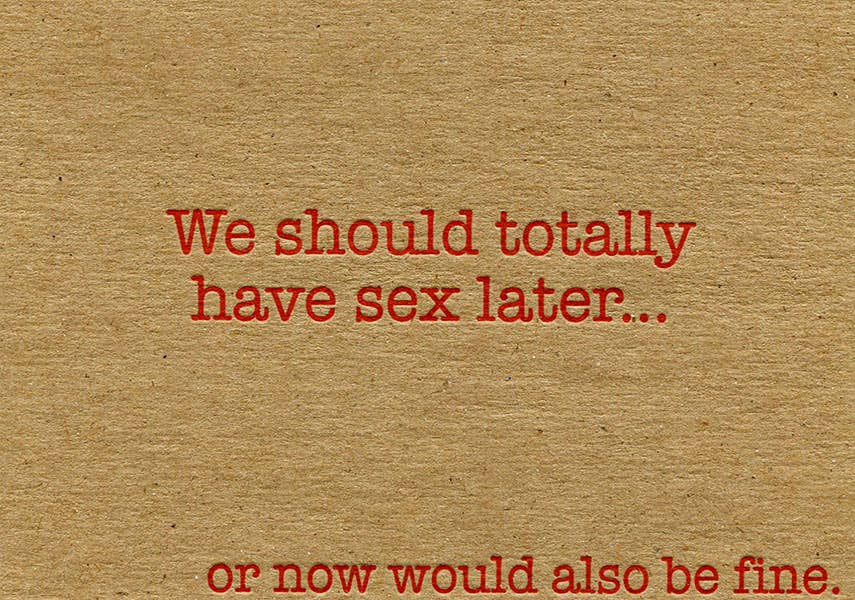 Lady Pilot Letterpress - Sex Later Greeting Card